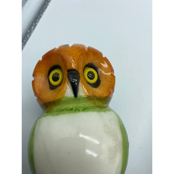 VTG Alabaster Owl Figurine Ducceschi Italian Hand Carved Painted Green 4"
MCM - Picture 6 of 7
